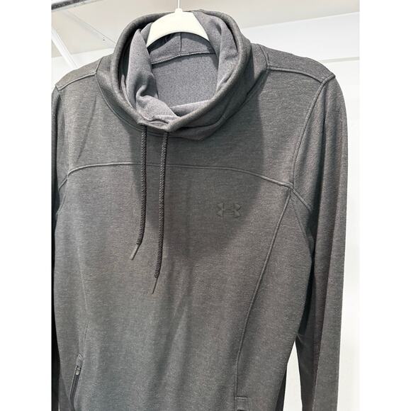 Under Armour Women's Funnel Neck Sweatshirt Gray Size Medium Pullover Warm - Picture 4 of 8